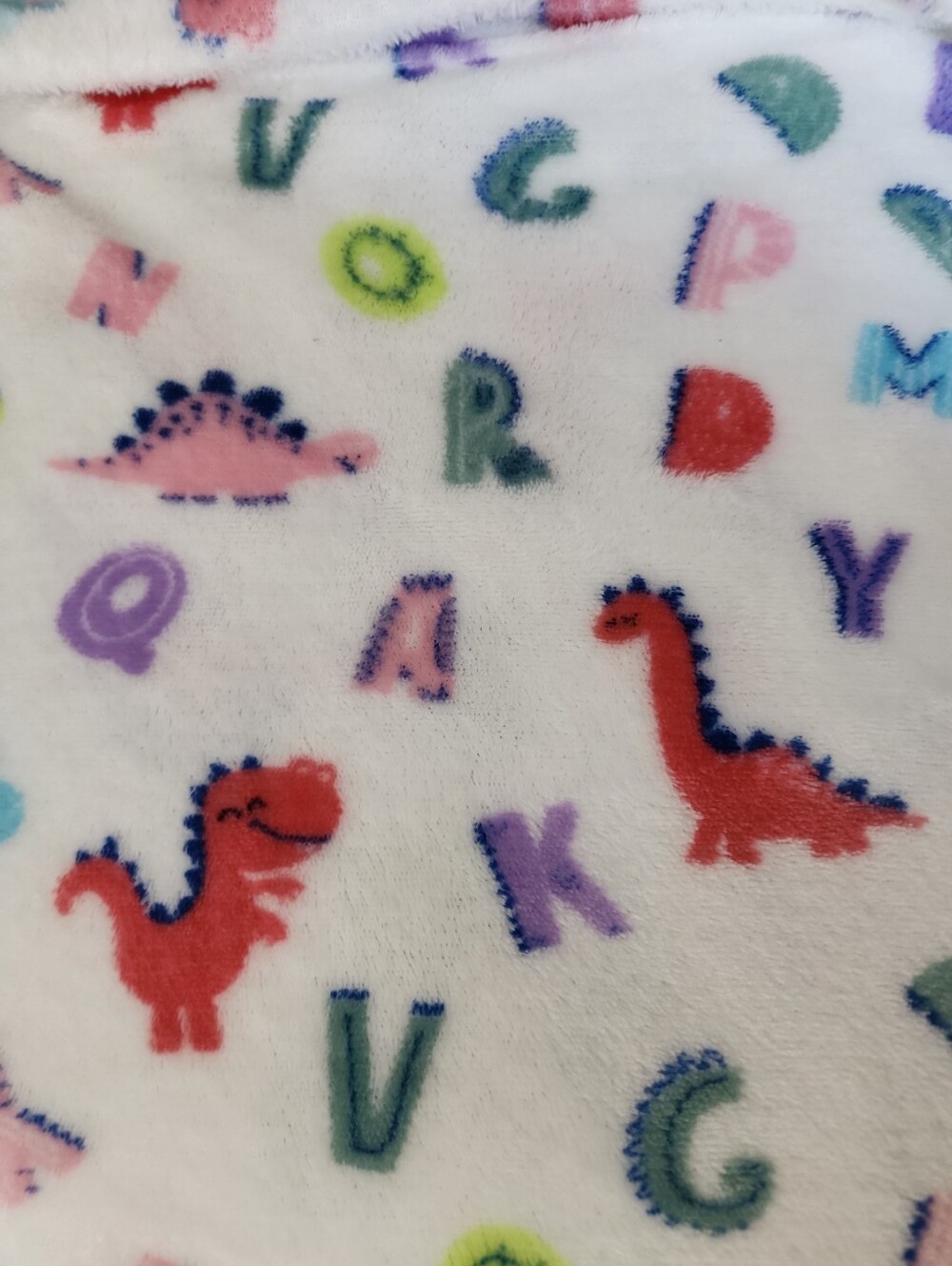 Dollar General Baby Blanket Kids Plush Dino Alphabet Blanket Pink Dinosaur DG